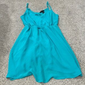 Small Turquoise Flowy Dress with Adjustable Straps